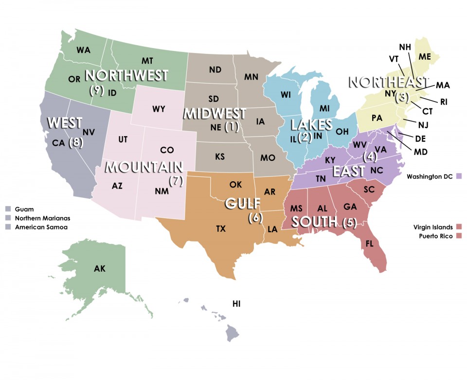 NAGW Regions